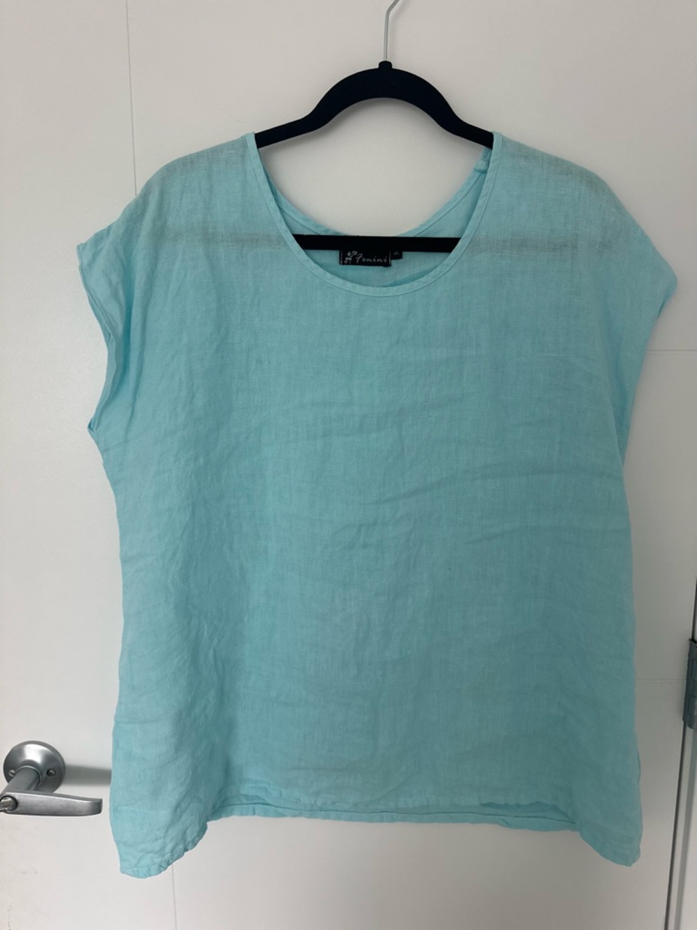 FENINI 100% Linen Top - Size M - USA Made Lagenlook